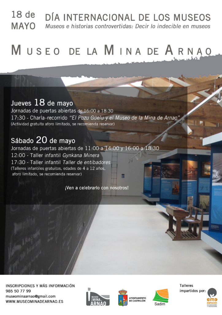 Museo Mina de Arnao. Cartel Día Internacional de los Museos 2017.