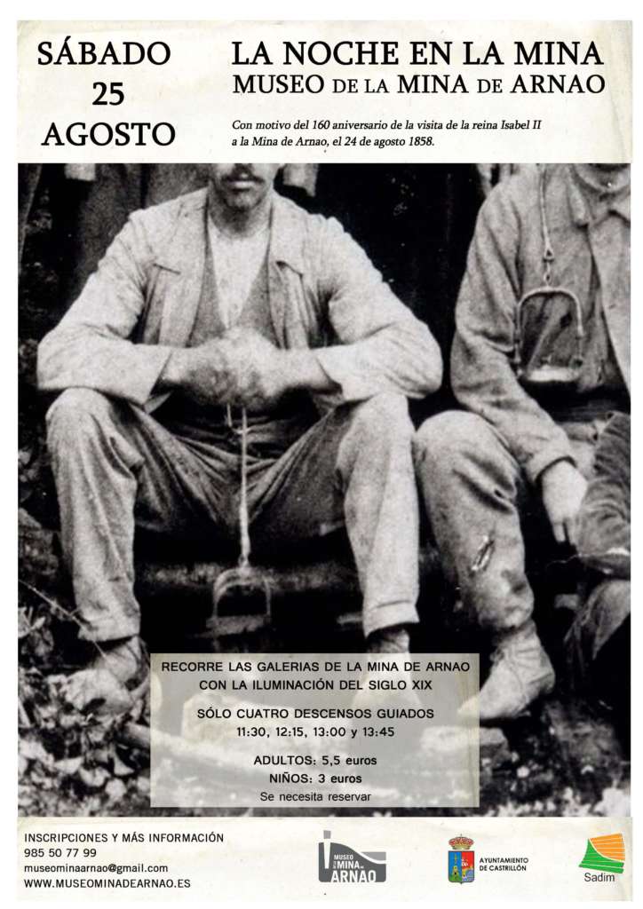 Museo Mina de Arnao. Cartel La Noche en la Mina 2018.